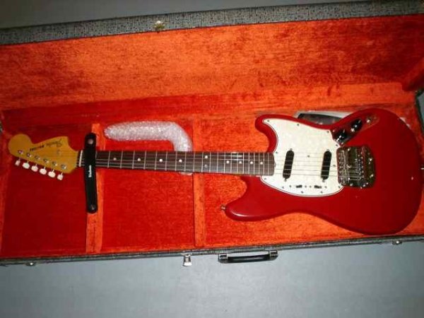 Ike Turner's Guitar A fender Mustang slab board gu - 2