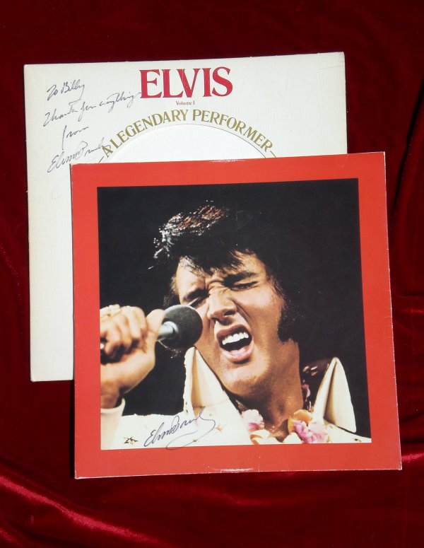 Elvis Legendary Performer album signed twice