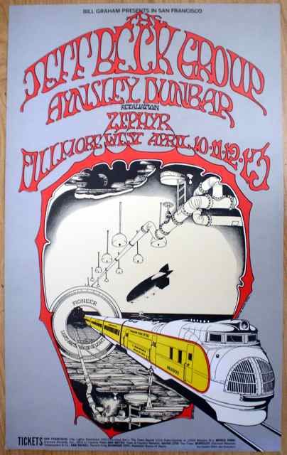 A poster for BGP (168) featuring Jeff Beck Group