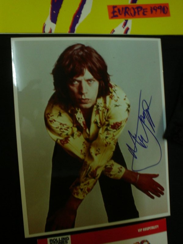 Rolling Stones Signed Jagger & Tour Goodie bag