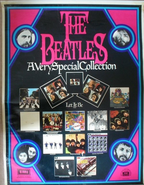 Beatles. EMI in store curtain banner advertising