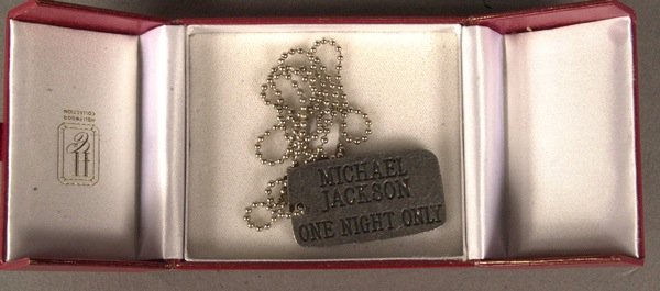 Michael Jackson HBO Dog Tag for 'One Night Only' : Michael Jackson HBO Dog Tag for 'One Night Only' All of these were ordered to be destroyed by Michael when the 'One Night Only' Show scheduled for broadcast on Sunday December 10 was cancelled. The he