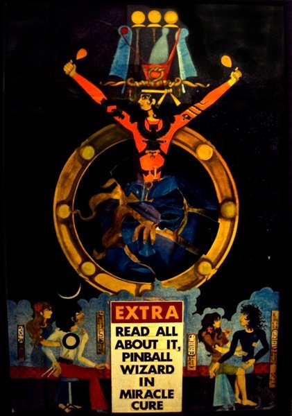 The WHO Original Smash Sensation Miracle Cure: Smash Sensation Miracle Cure by John Davis, an original painting commissioned by Roger Daltrey and Pete Townsend for the Book ' A Decade of The Who' . The painting which also has cut out lettering, Da
