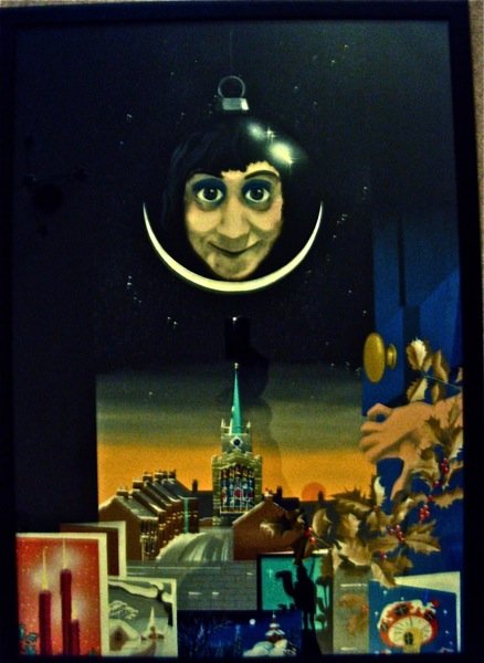 The WHO Christmas by John Davis, Original: Christmas by John Davis, an original painting commissioned by Roger Daltrey and Pete Townsend for the Book ' A Decade of The Who' . The painting measuring approx 23x33" This festive image beautifully