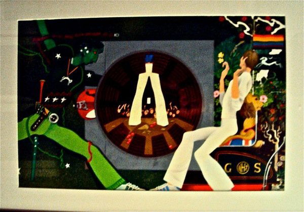 The Punk & The Godfather by John Davis, Original: The Punk & The Godfather by John Davis, an original painting commissioned by Roger Daltrey and Pete Townsend for the Book ' A Decade of The Who' A fabulous painting which seems to convey the message t