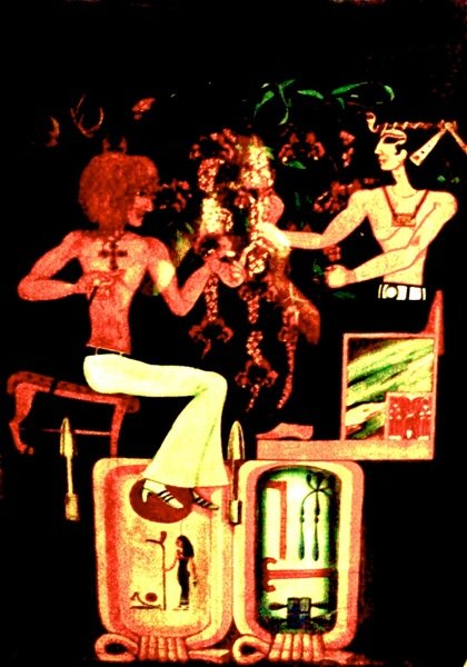 Tommy Can You Hear Me? by John Davis, an original: Tommy Can You Hear Me? by John Davis, an original painting commissioned by Roger Daltrey and Pete Townsend for the Book ' A Decade of The Who' . The painting measuring approx 23x33" depicts Tommy sitt