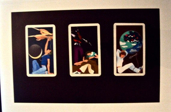 The WHO The Real Me by John Davis, an original: The Real Me by John Davis, an original painting commissioned by Roger Daltrey and Pete Townsend for the Book ' A Decade of The Who' A fantastic Triptych by Davis showing three separate images of Towns