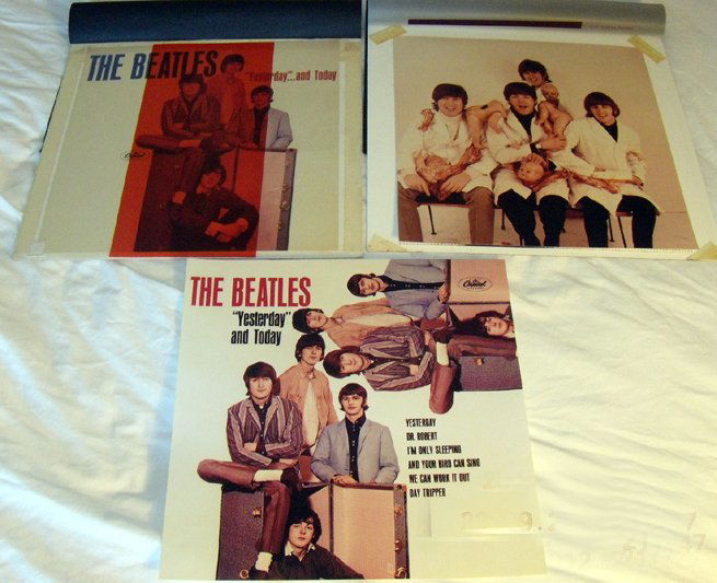Beatles unreleased proof covers of 'Yesterday & Today': Beatles. Two proof unreleased covers of Beatles LP “Yesterday and Today”. These alternate covers were produced to replace the offensive “Butcher” cover which was pictured on the original relea