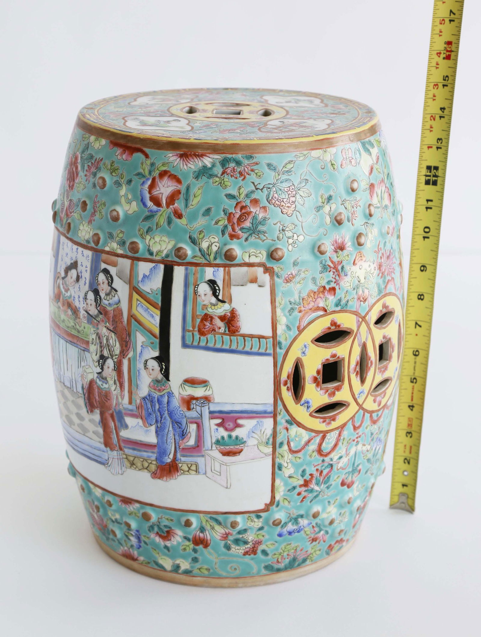 Chinese Mandarin Porcelain Garden Stool,19th Century (1 of 4)