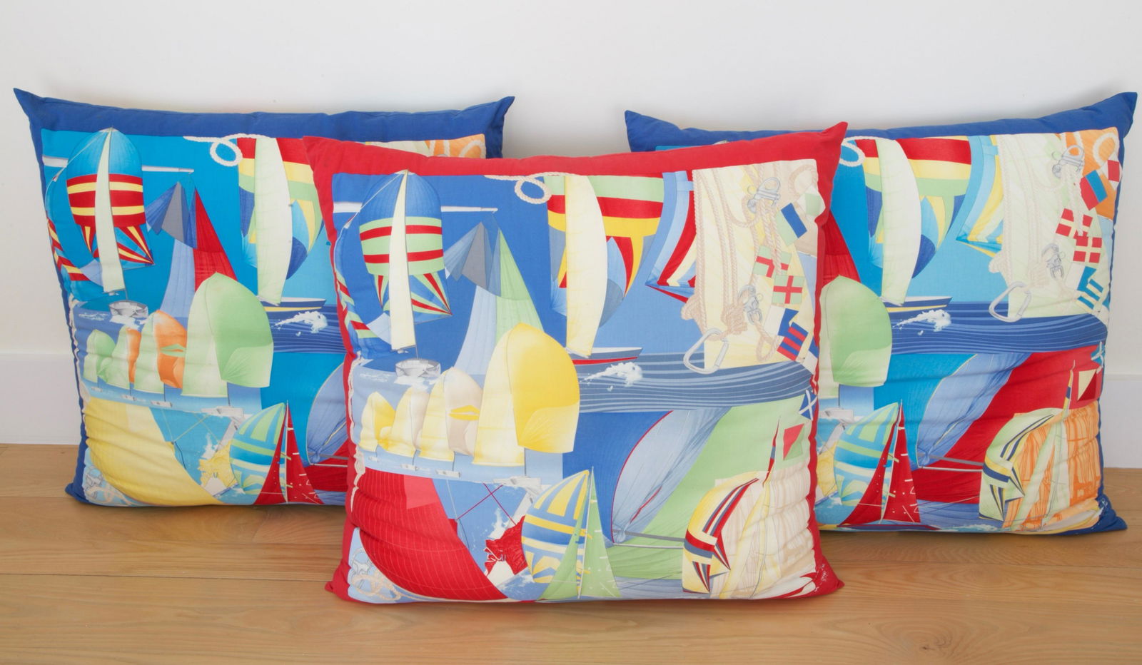 3 Salvadore Ferragamo Printed Canvas "Yacht" Pillows (1 of 3)
