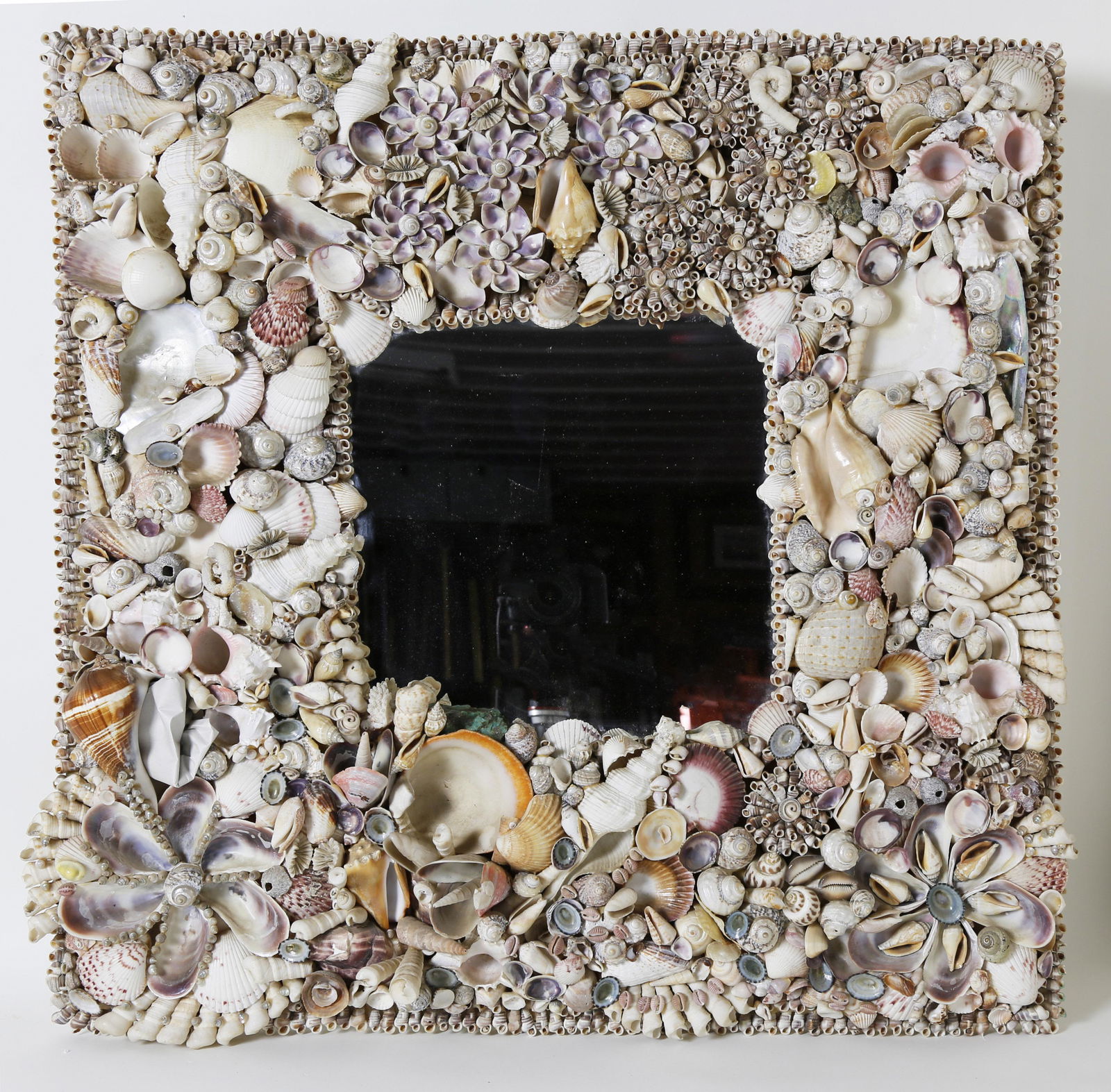 Seashell Collage Framed Mirror (1 of 5)