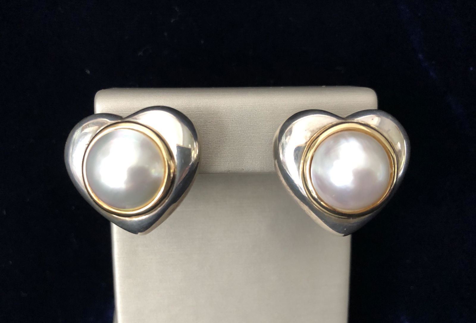 Tiffany & Co. Sterling Silver & 18k Gold Pearl Earrings (1 of 2)