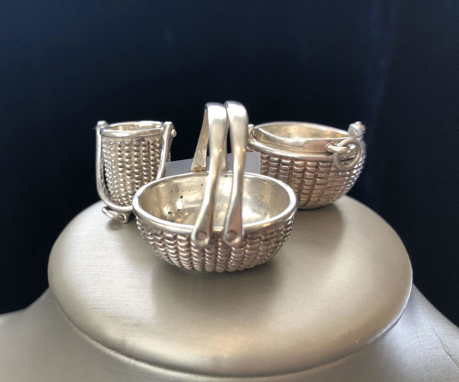 3 Glenaan Elliot Sterling Silver Basket Weave Pendants (1 of 5)