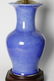 2 Cobalt Crackle Glaze Lamps with Teak Bases - 2