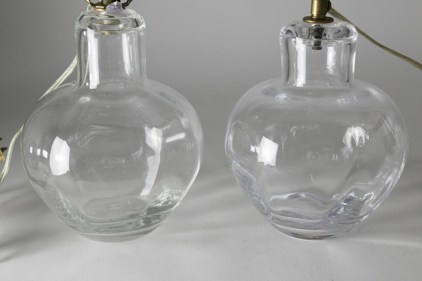 Pair of Simon Pearce Bulbous Lamps (1 of 2)