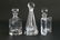 Three Krosno Poland Crystal Decanters