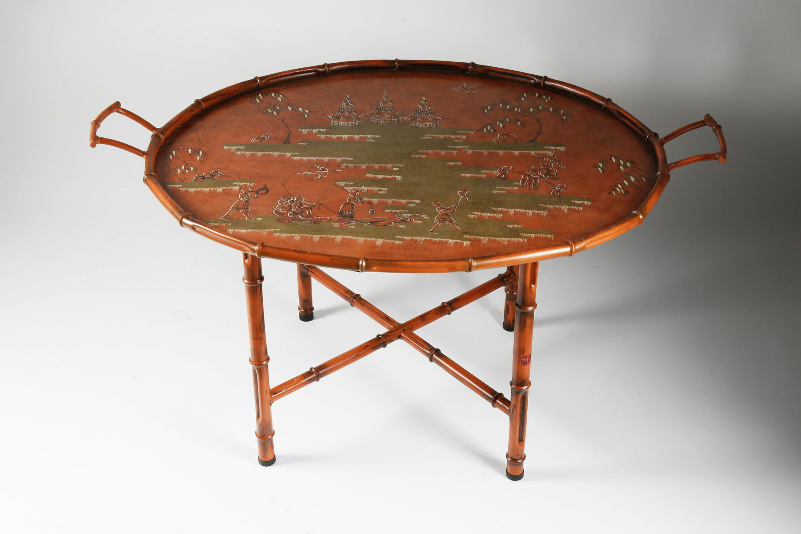 Contemporary Italian Metal Tray Top Cocktail Table (1 of 2)