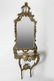 Louis XV Giltwood Mirror and Serpentine Console, 18th