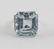 Emerald Cut Aquamarine and Diamond Ring