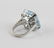 Emerald Cut Aquamarine and Diamond Ring - 3