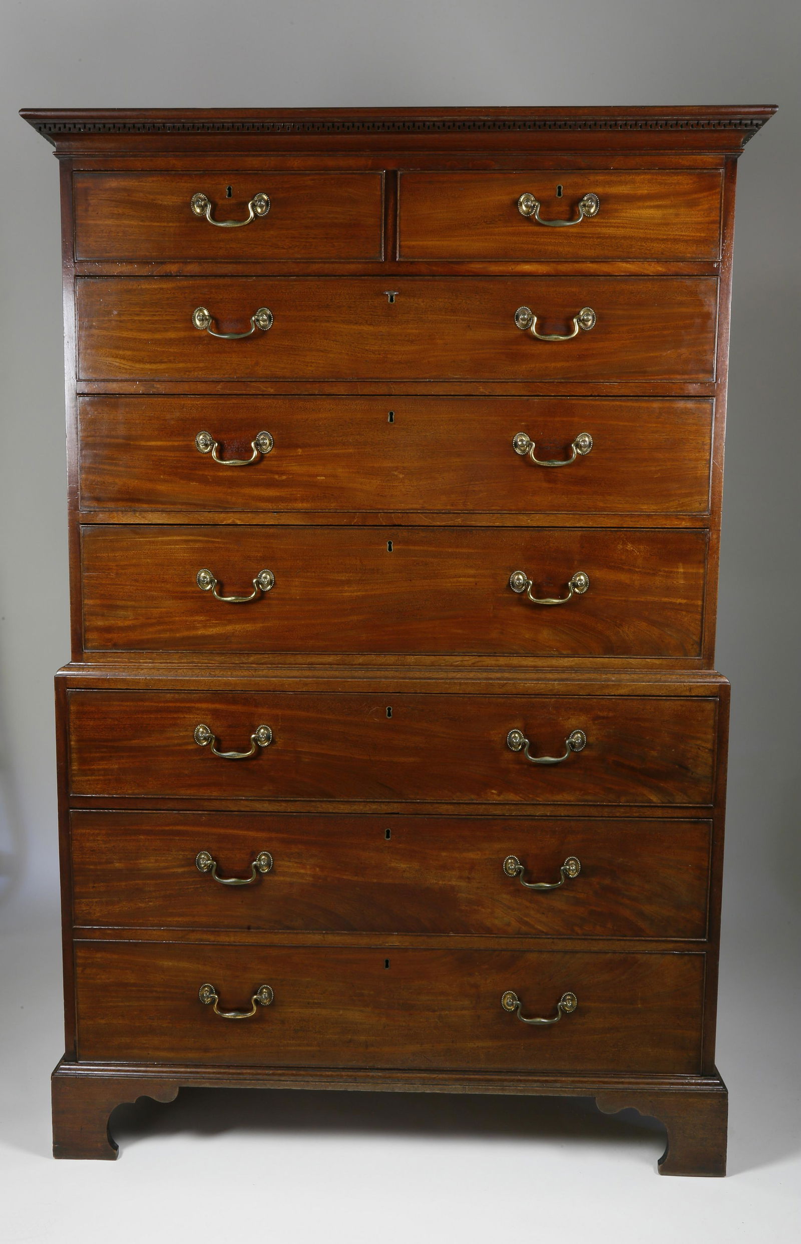 George III Mahogany Chest on Chest, 18th Century (1 of 3)