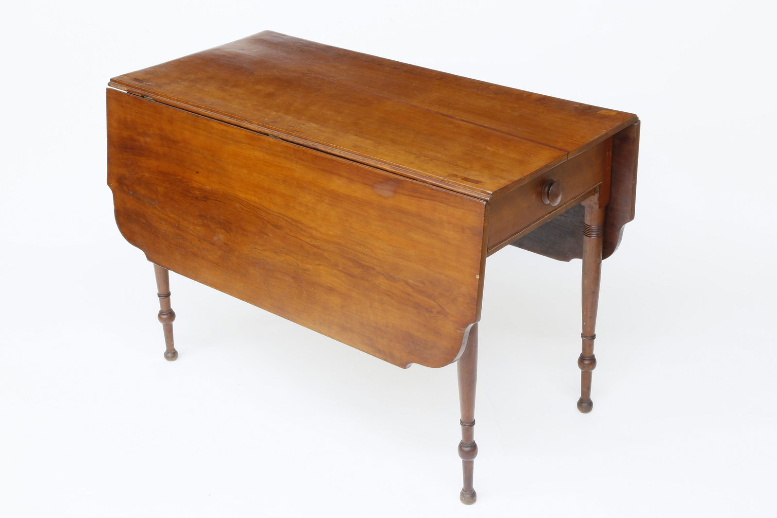 19th Century New England Cherry One Drawer Drop Leaf (1 of 2)