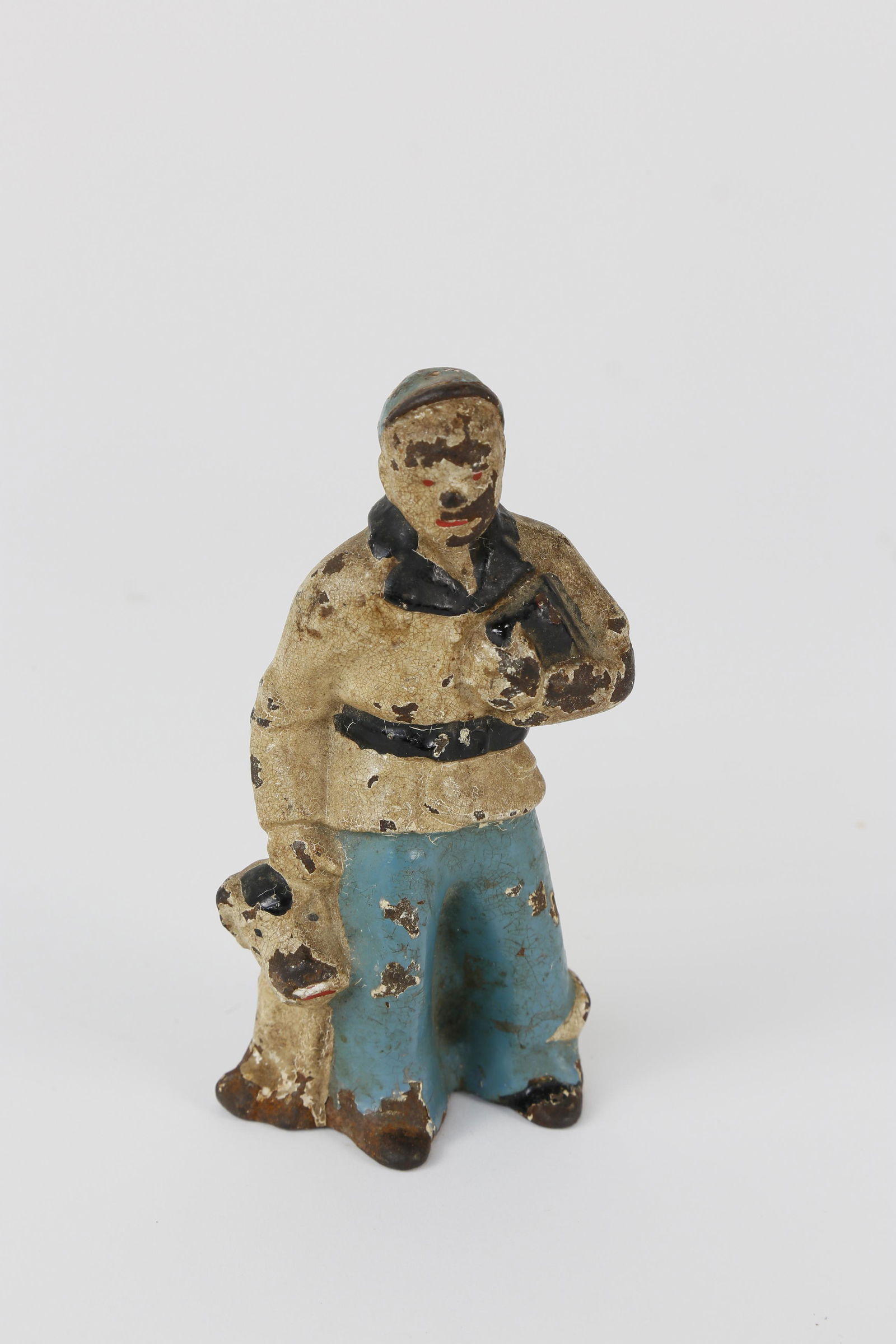 Antique Cast Iron Figural Doorstop of an Adolescent (1 of 4)