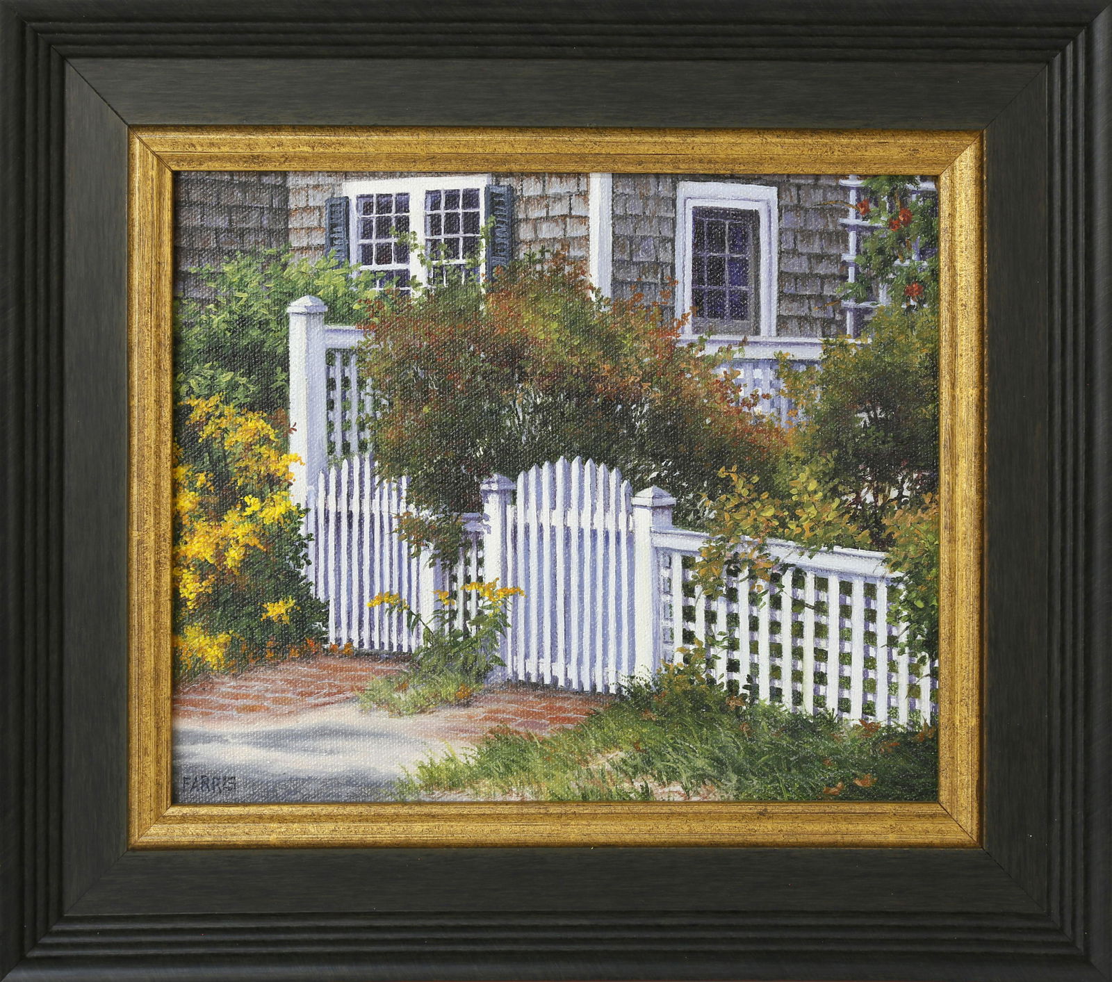 Robert Farris Oil On Canvas "Nantucket Twin Gates" (1 of 3)