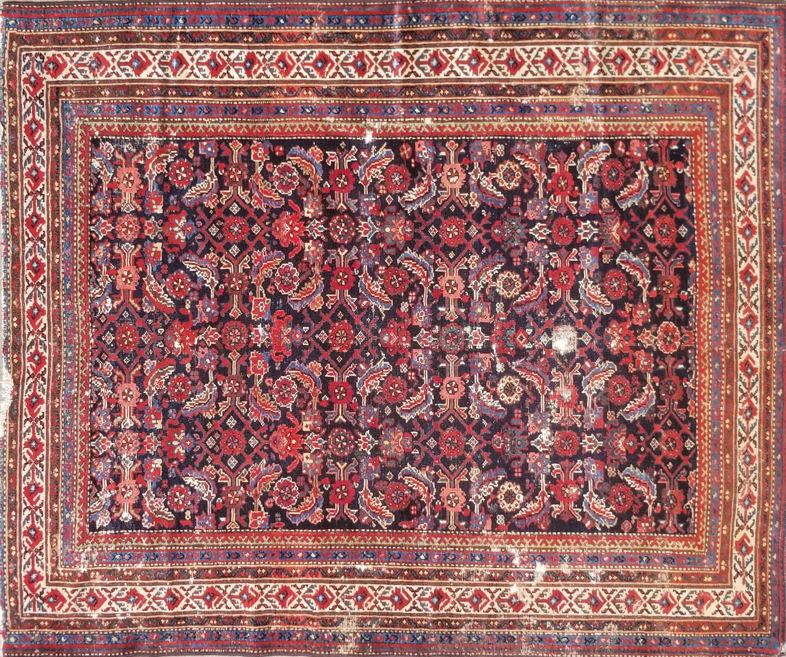 Antique Persian Hand Knotted Oriental Carpet (1 of 3)