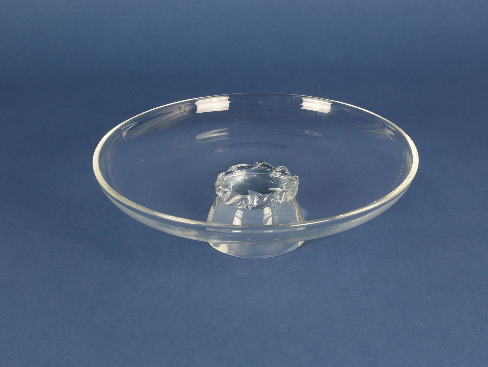 Signed Steuben Clear Crystal Footed Compote (1 of 2)