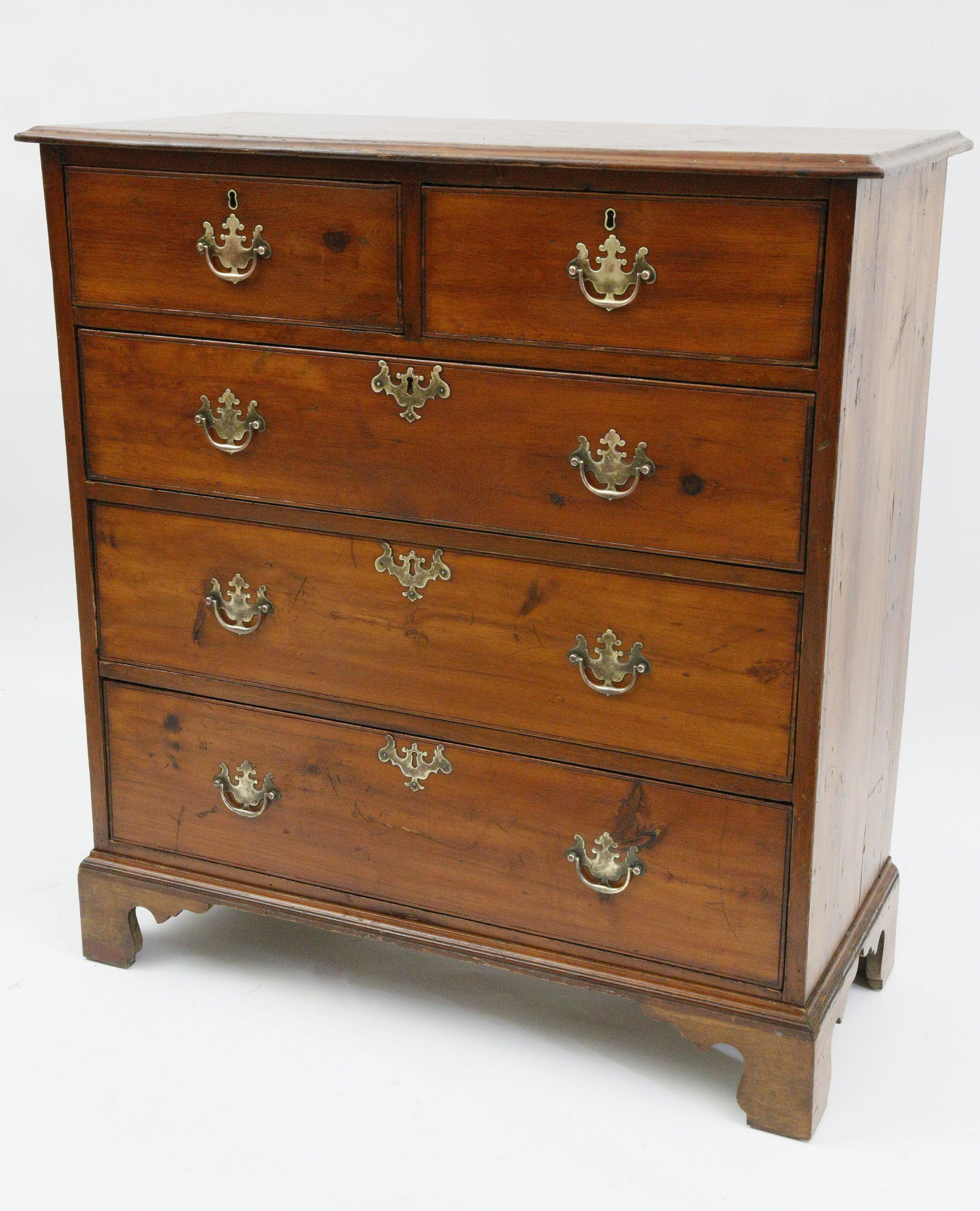 New England Country Chippendale Chest of Drawers, 18th (1 of 4)