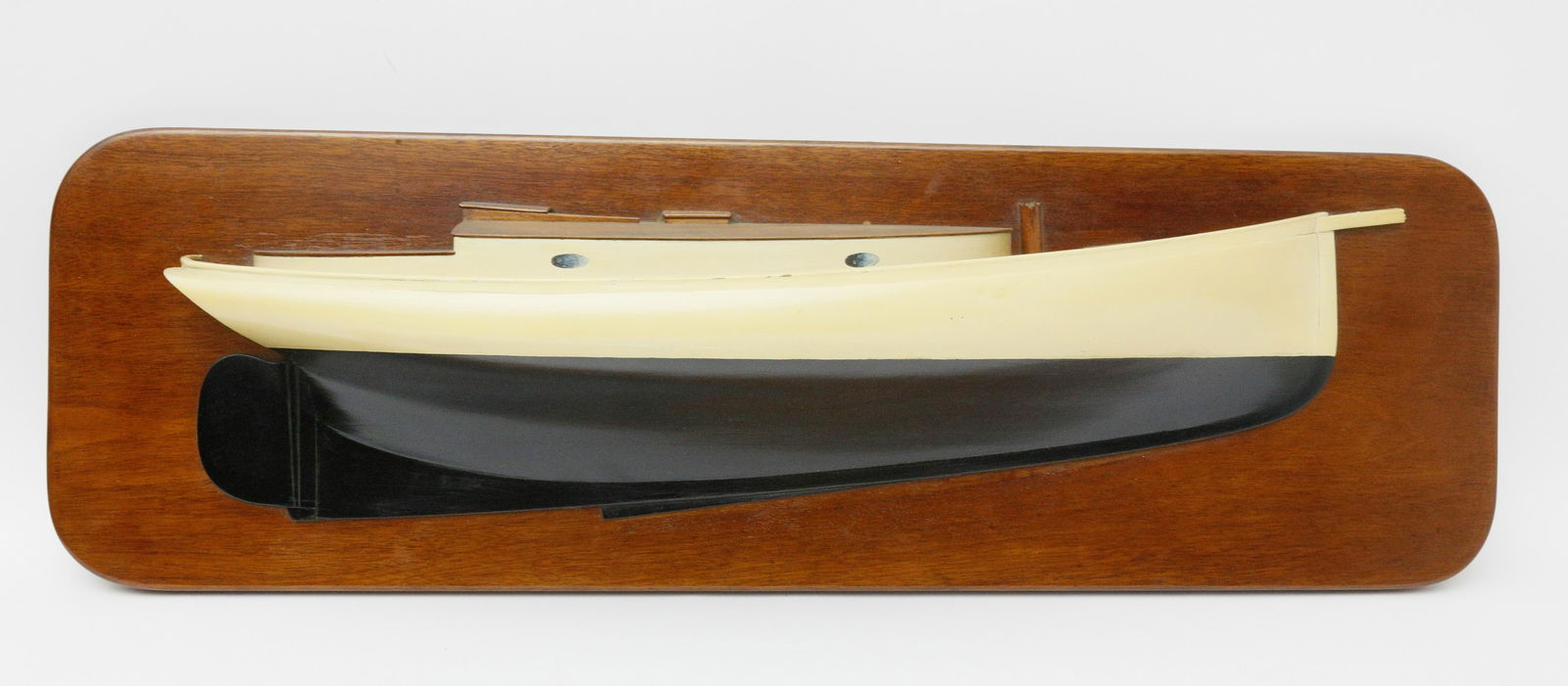 Vintage Ship Builder's Half Hull Model of a Catboat, (1 of 4)
