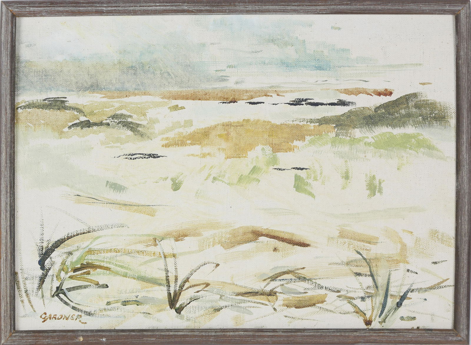Pat Gardner Oil on Artist Board, "Dune Landscape" (1 of 4)