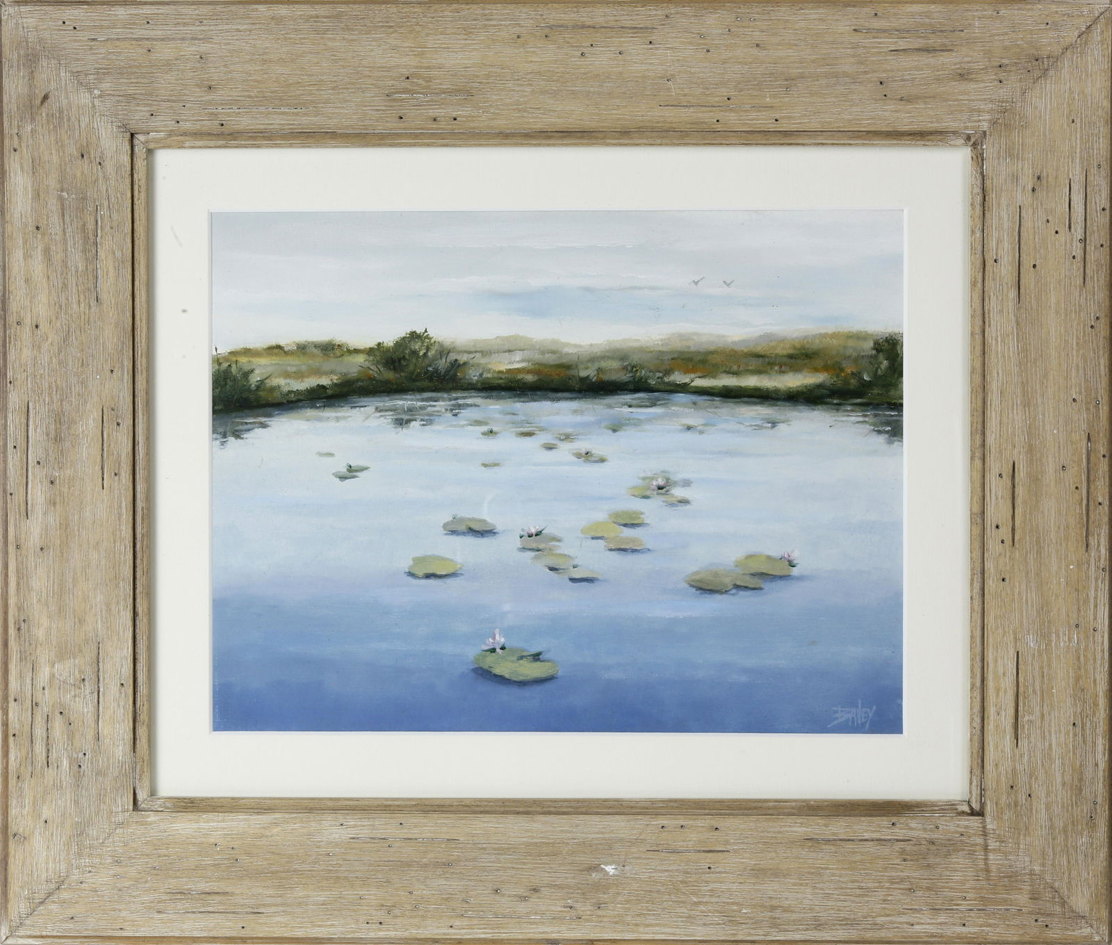 Roy Bailey Oil on Artist Board, "Lily Pond Nantucket" (1 of 3)