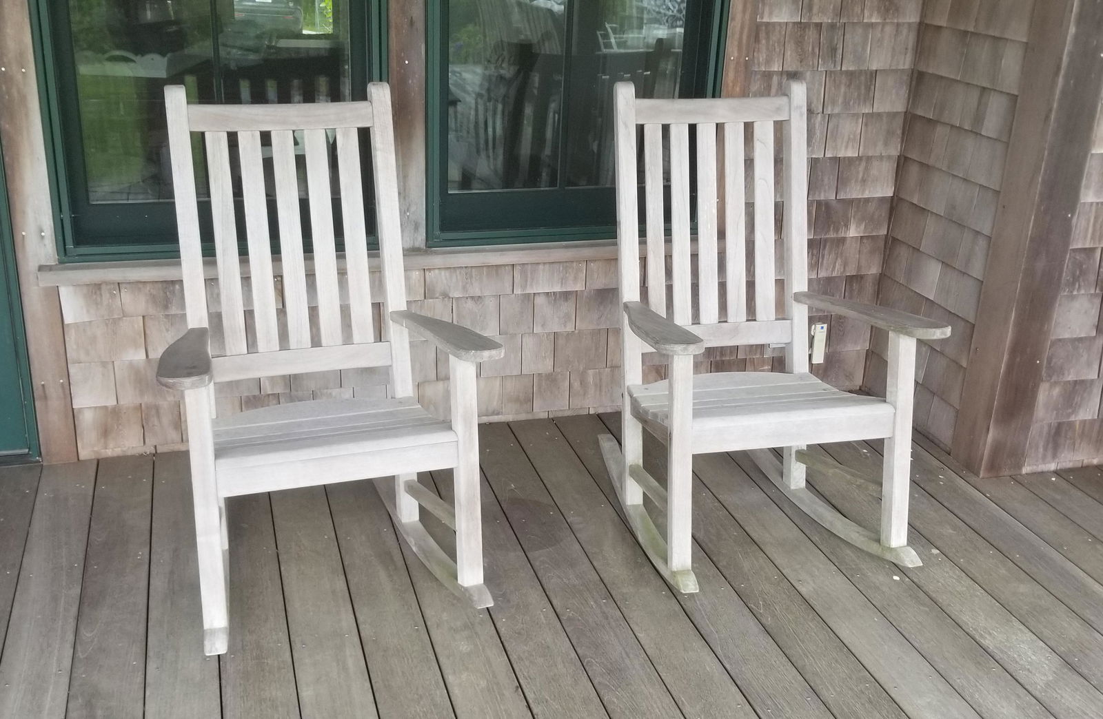 Pair of Outdoor Teak Rocking Chairs (1 of 1)