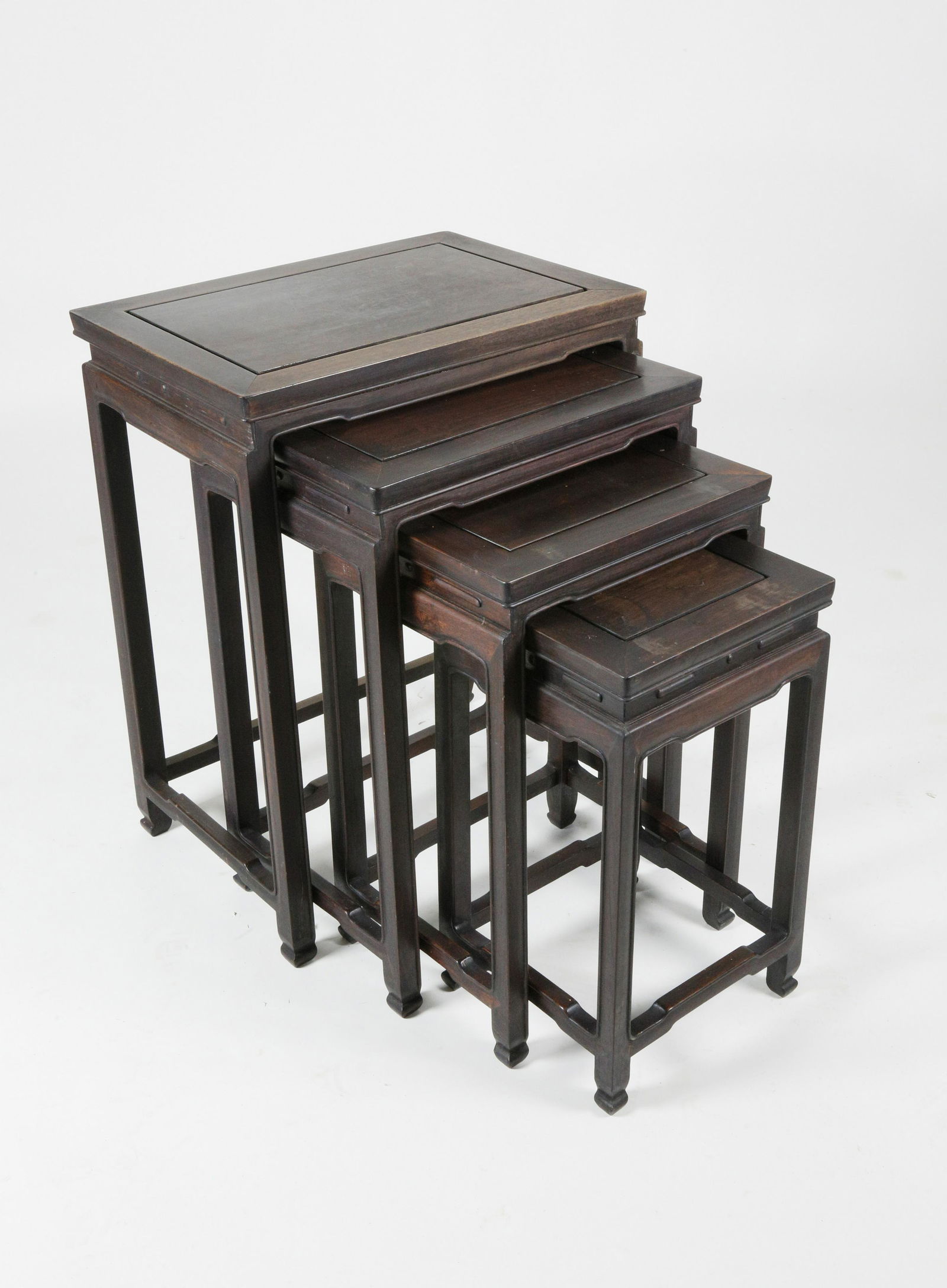 Nesting Set of Four Chinese Elm Side Tables (1 of 4)