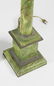 Pair of Green Faux Marble Column Lamps - 2