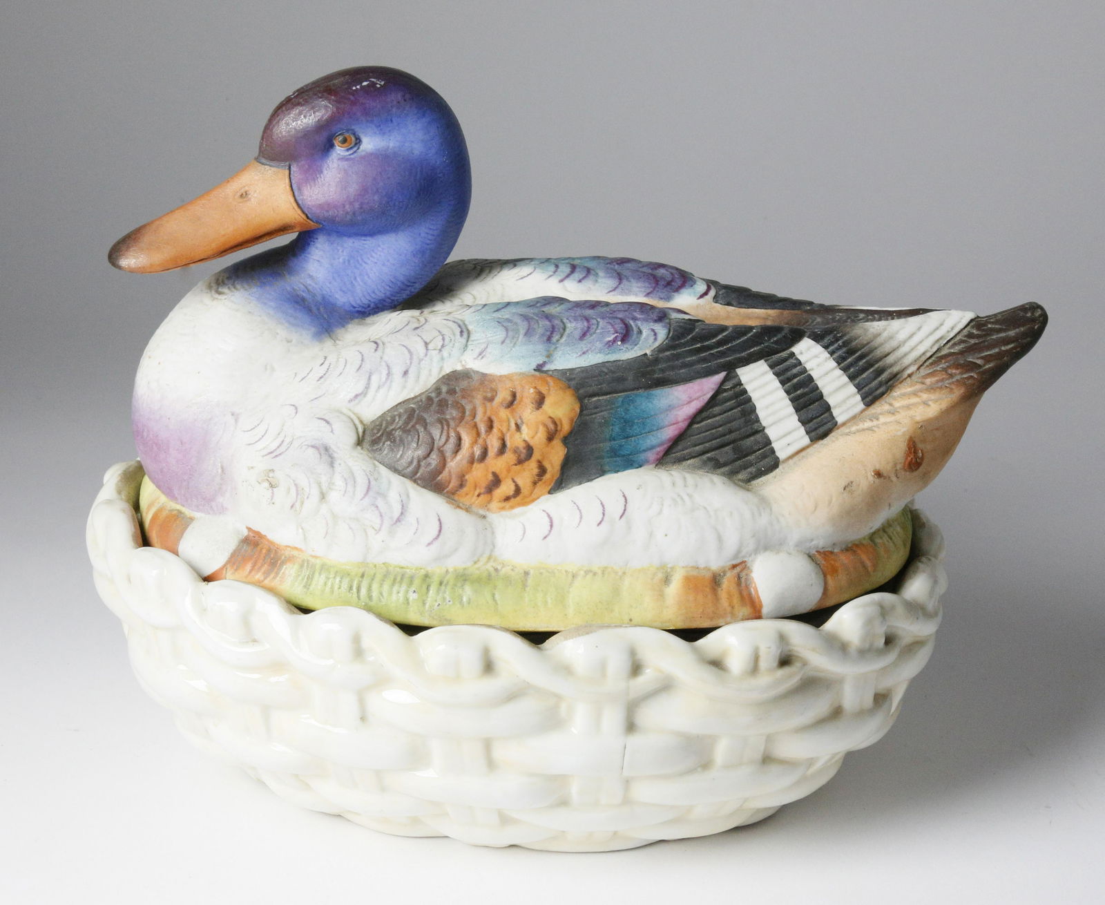19th Century French Porcelain Duck Egg Coddler (1 of 4)