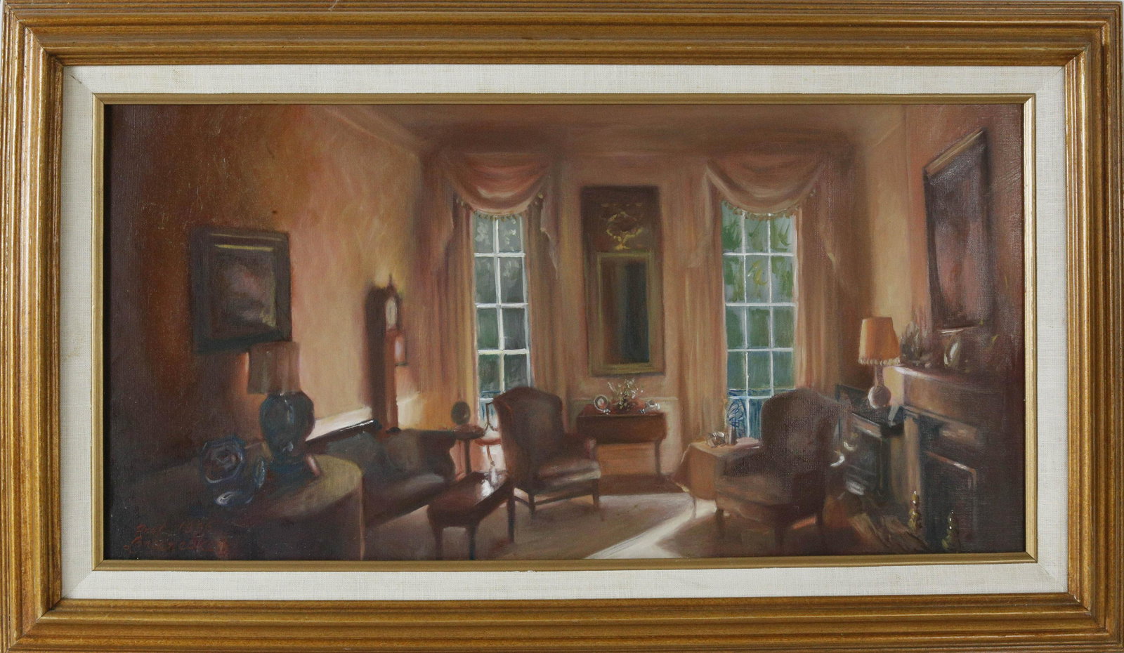 Paul Longnecker Oil on Canvas, "Interior of 6 Louisburg (1 of 4)