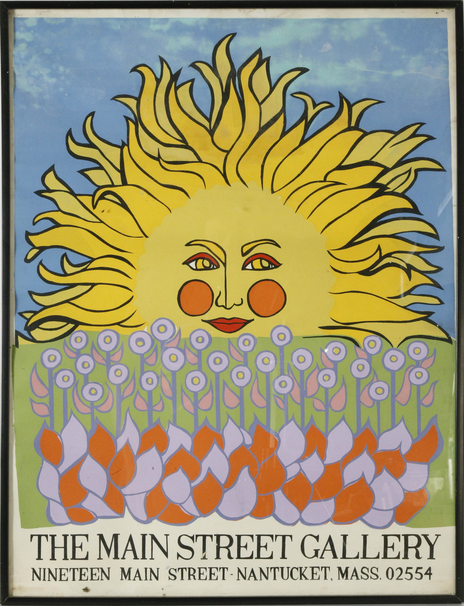 Vintage 1960s Main Street Gallery Nantucket Silk Screen (1 of 4)