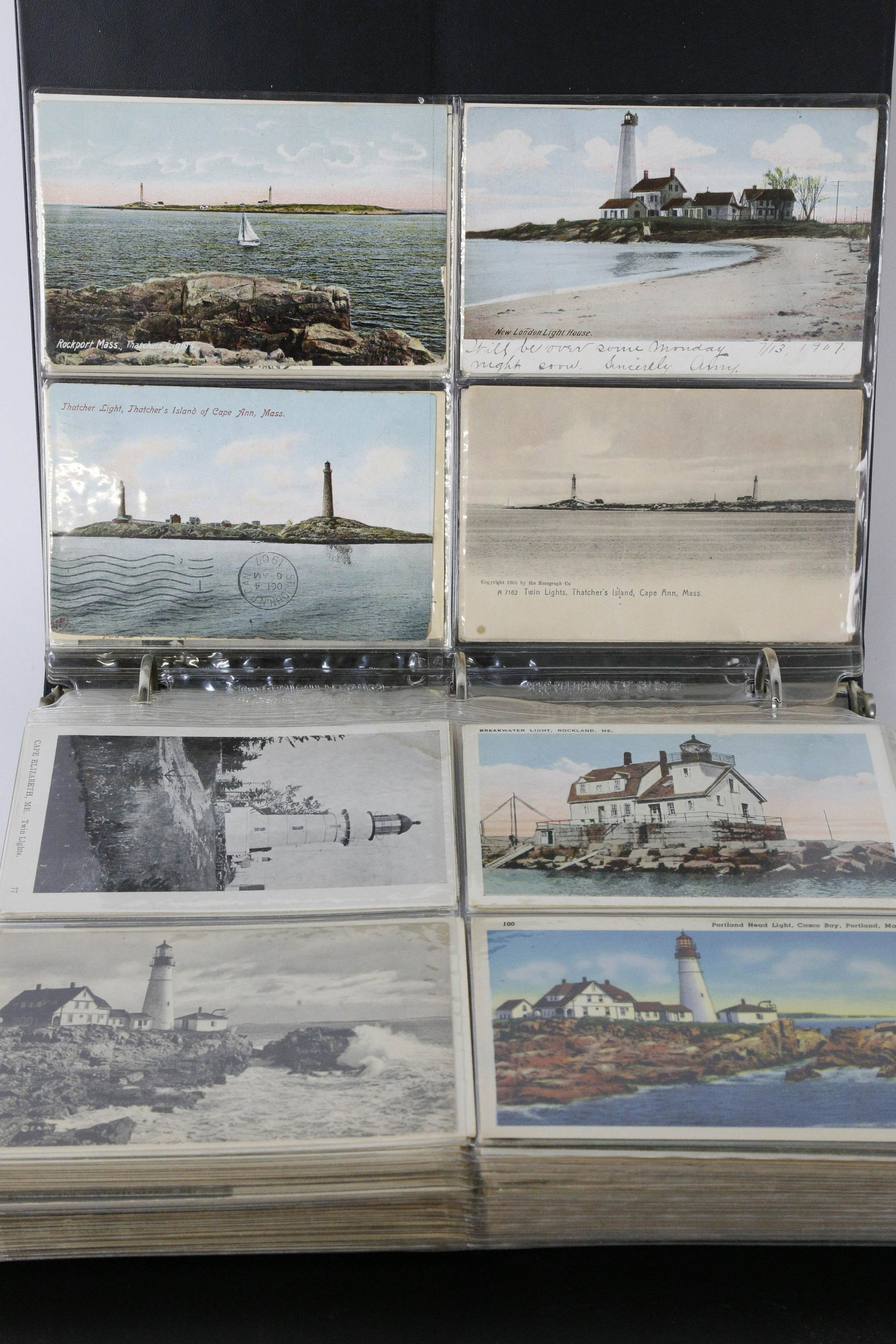 Collection of Old U.S. Lighthouse Postcards (1 of 4)