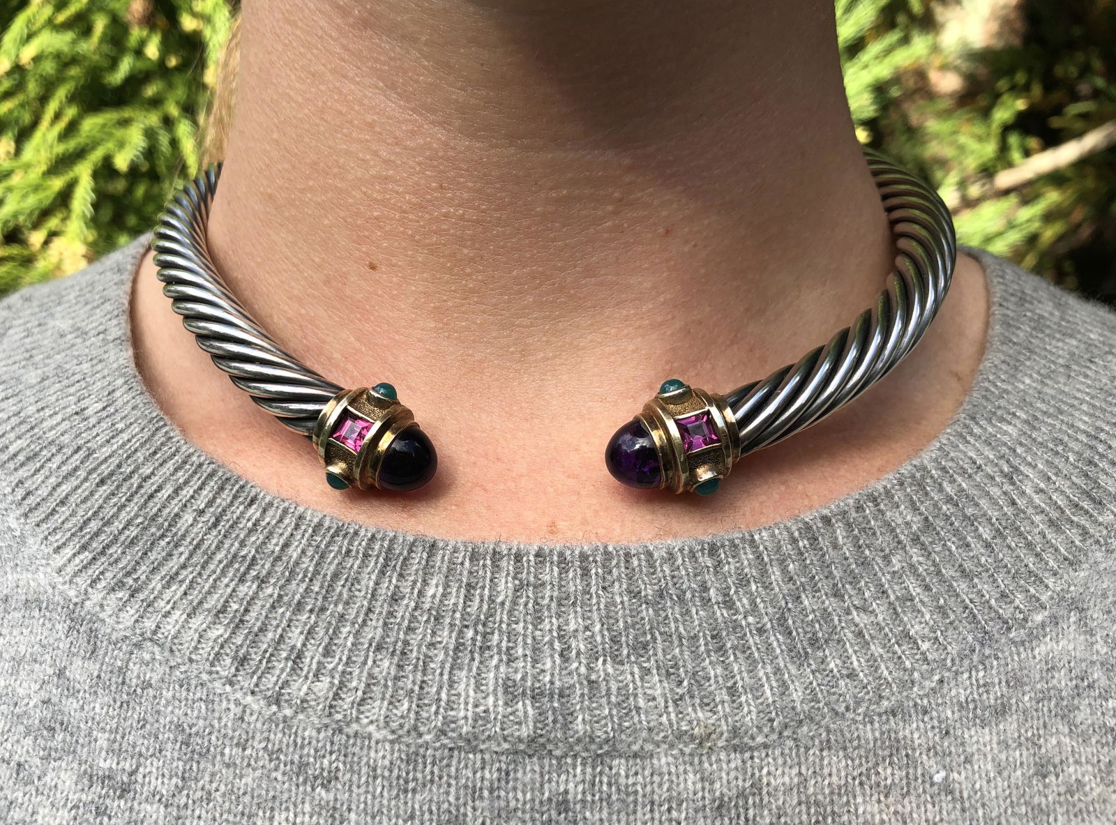 David Yurman Sterling Silver and 14k Yellow Gold 10mm (1 of 3)