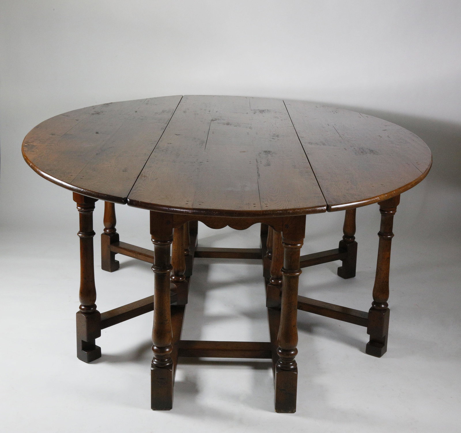 English Oak Oval Gateleg Dining Table (1 of 7)