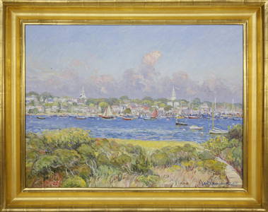 Jan Pawlowski Oil On Canvas "Panoramic View of the Town