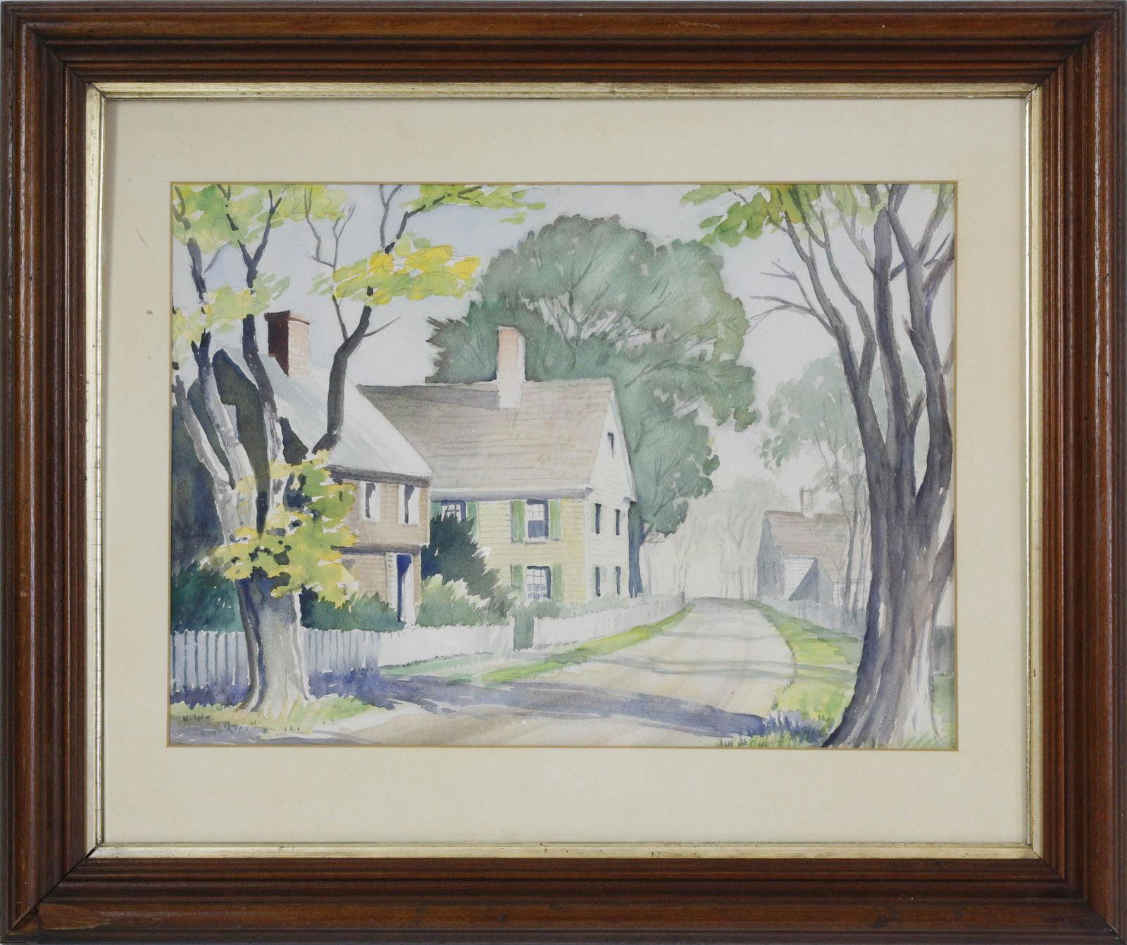 R. Richards Nantucket Watercolor, "Milk Street", 1969 (1 of 6)
