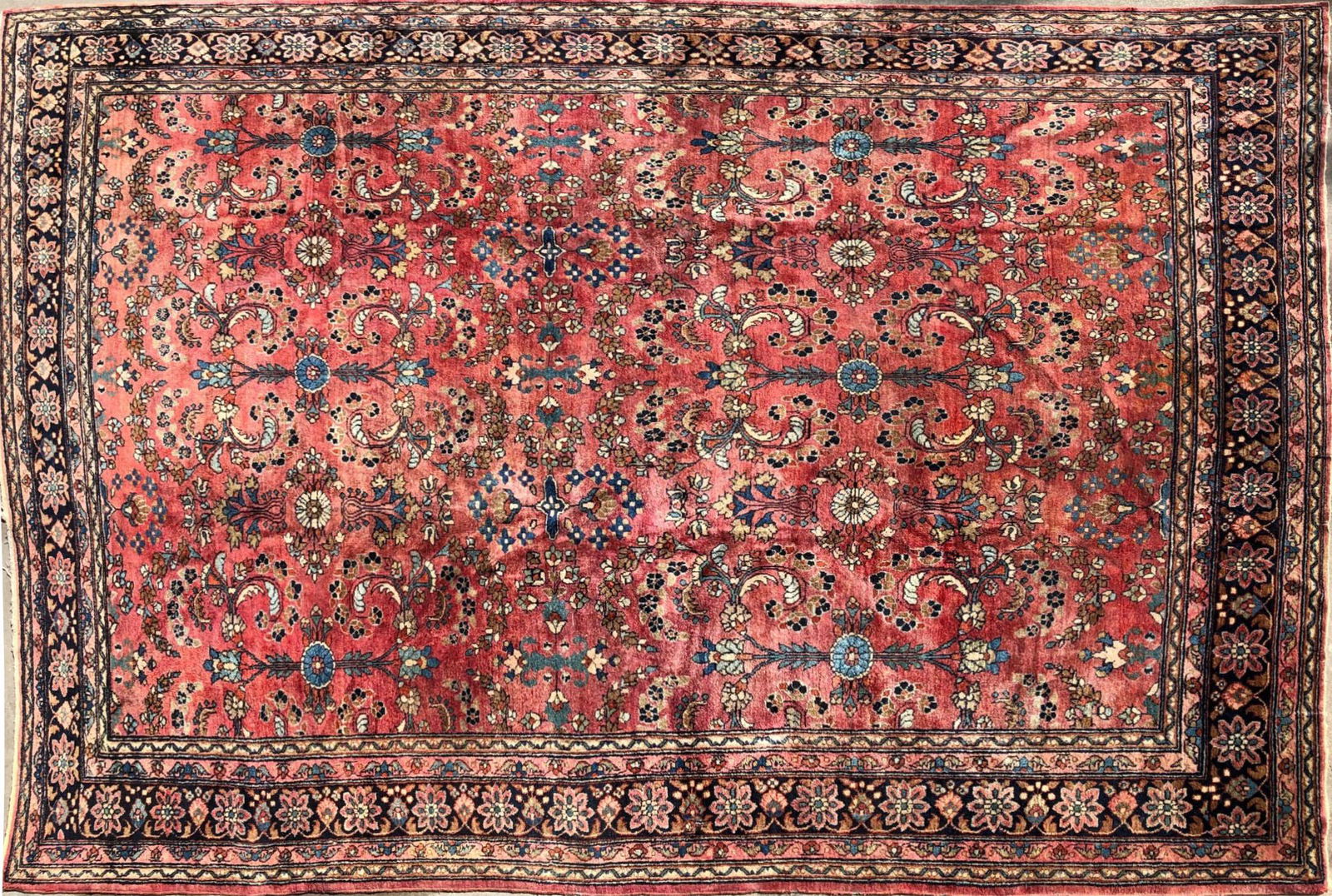 Vintage Hand Woven Sarouk Carpet (1 of 8)