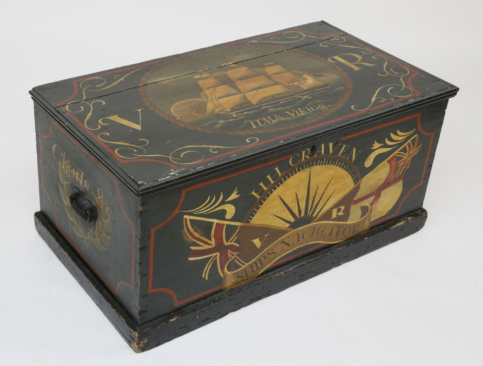 British Nautical Decorated Trunk (1 of 7)