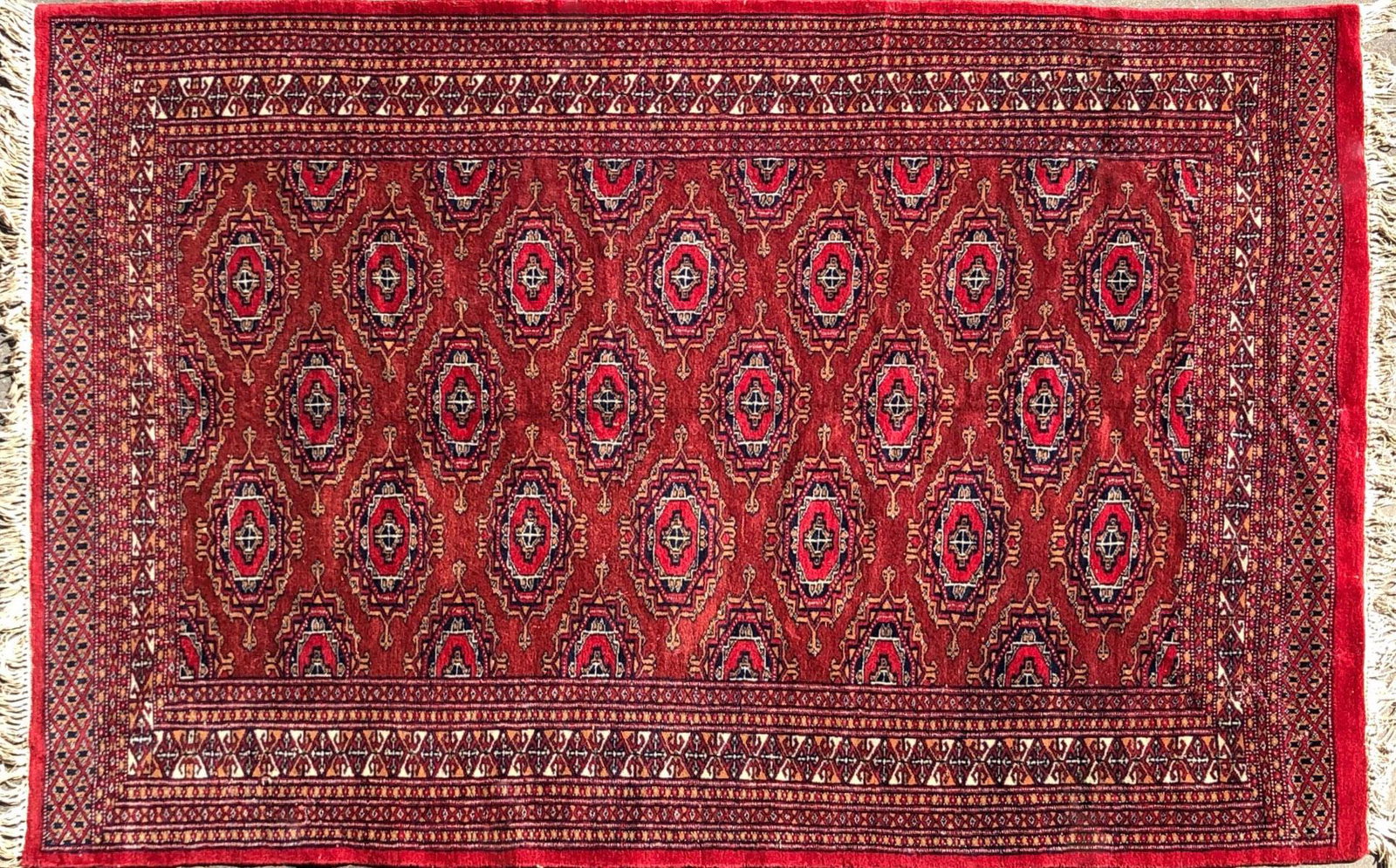 Hand Woven Wool Bokara Carpet (1 of 5)