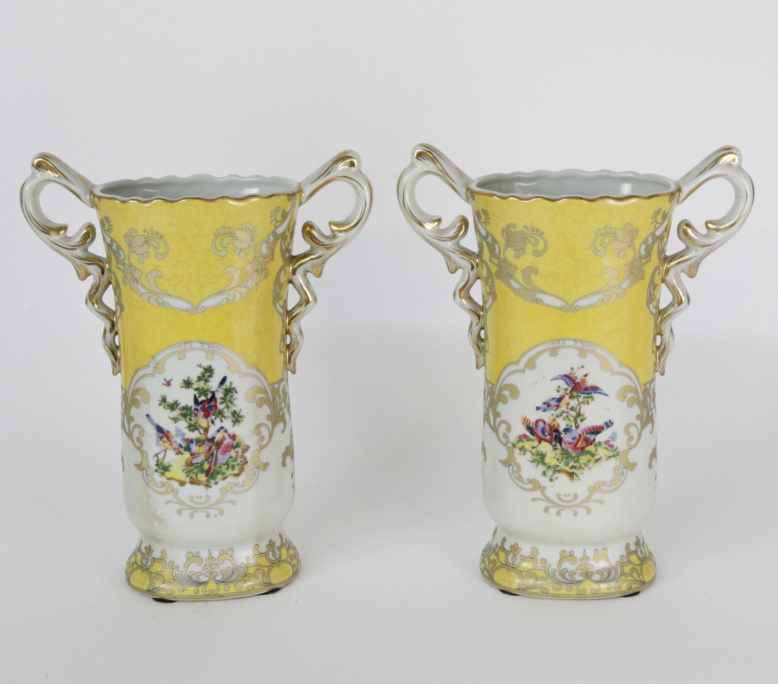 Pair of Chinese Yellow Glazed Porcelain Vases (1 of 9)