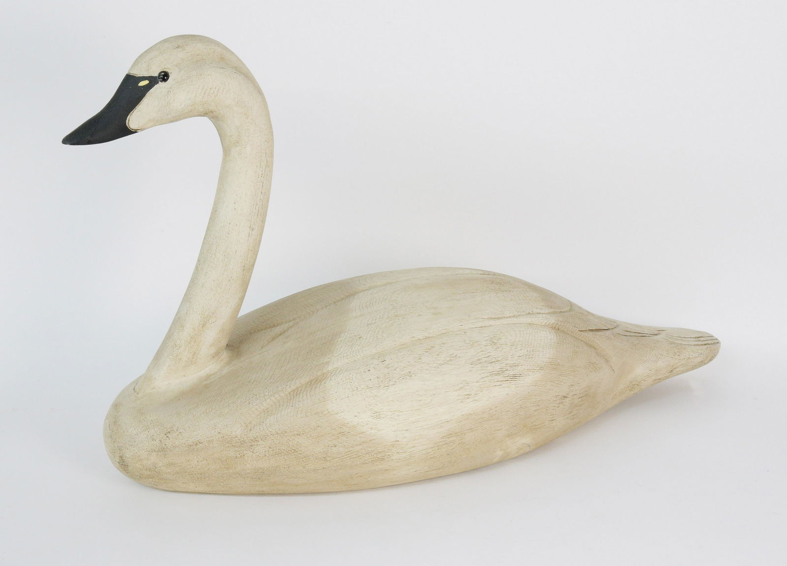 Hand Carved Wooden Nesting Swan Decoy (1 of 7)